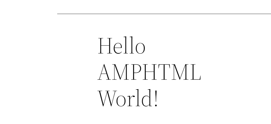 作成したページのプレビュー - WordPress AMP