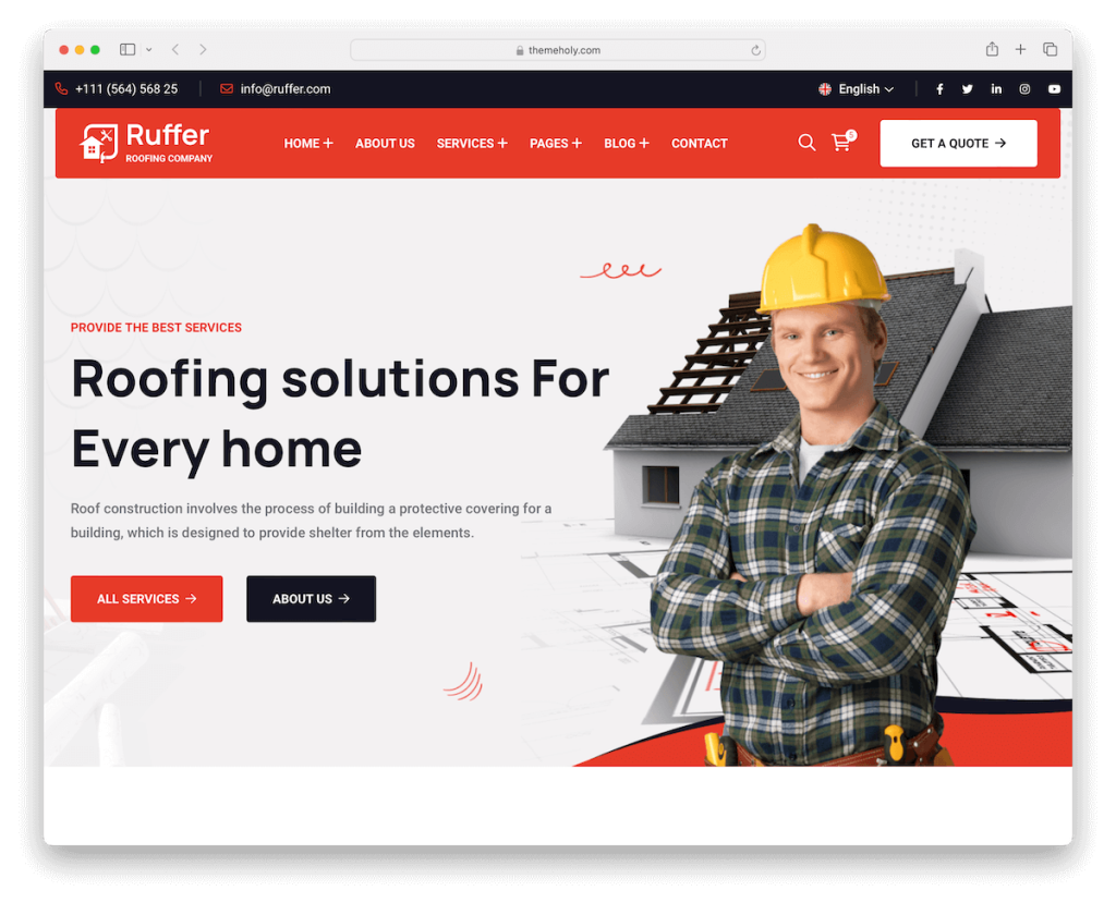 Ruffer Handyman 웹 사이트 템플릿