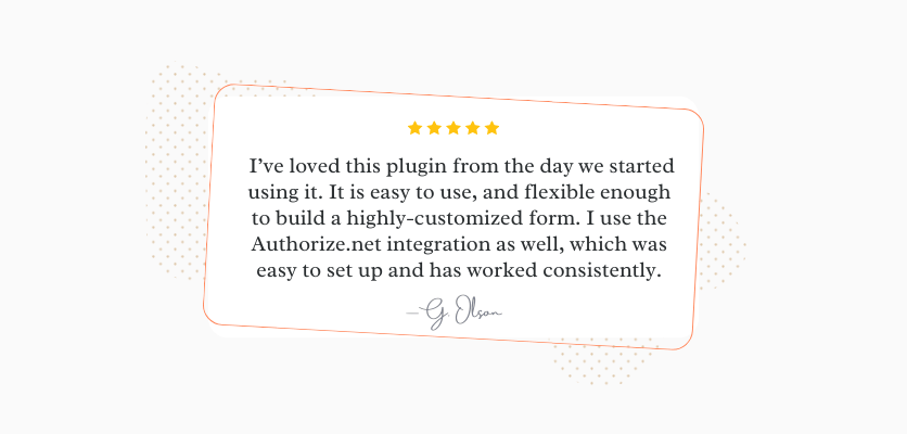 Testimonianza del plug-in WordPress di Authorize.net