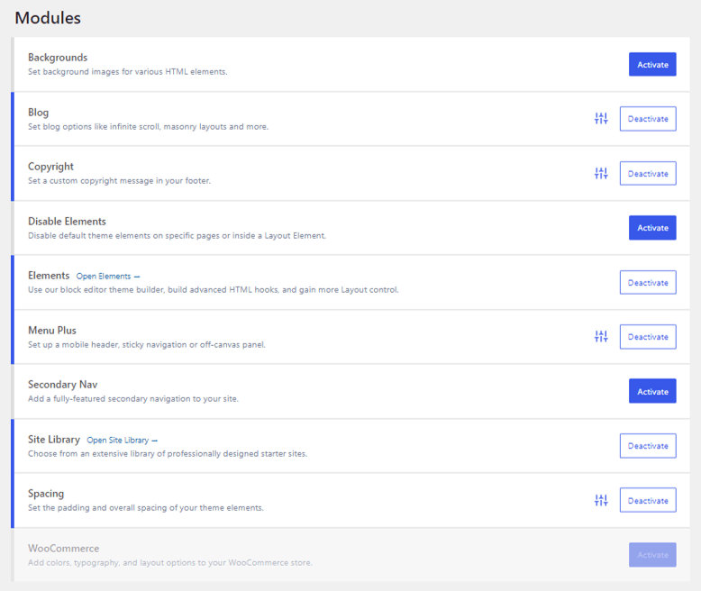 Moduli GeneratePress Pro