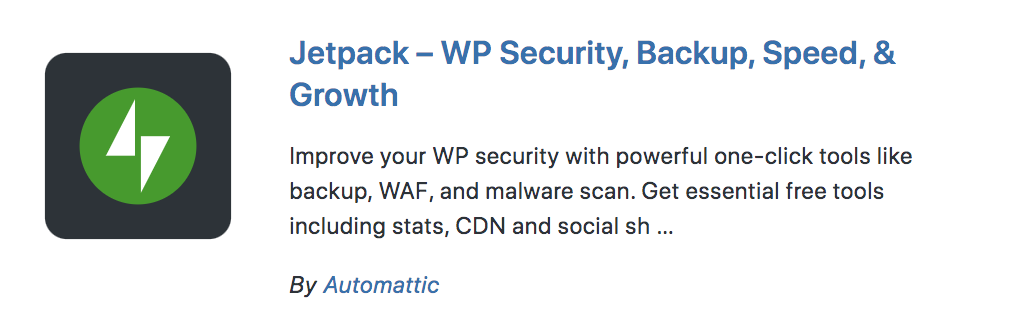 WordPress 저장소의 Jetpack 플러그인