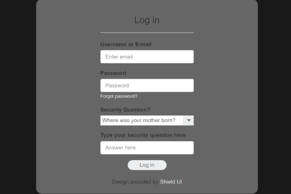 Simple Login Template PrepBootstrap