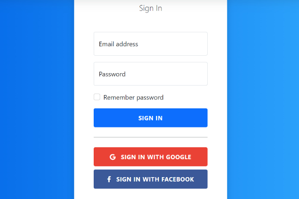 Bootstrap Login Form