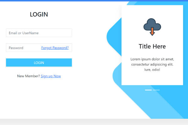 Bootstrap 5 Login Form UI Design snippets fullscreen GoSnippets