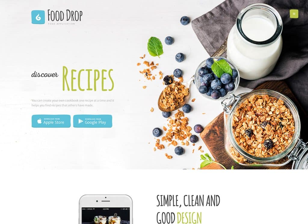 Food Drop - Yemek Siparişi ve Teslimat Mobil Uygulaması WordPress Teması