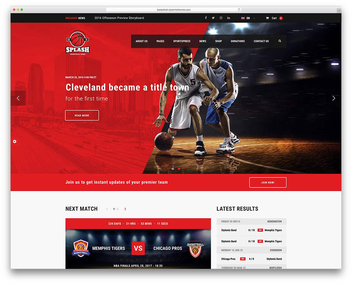 modello di sito web splash-creative-sports-wordpress