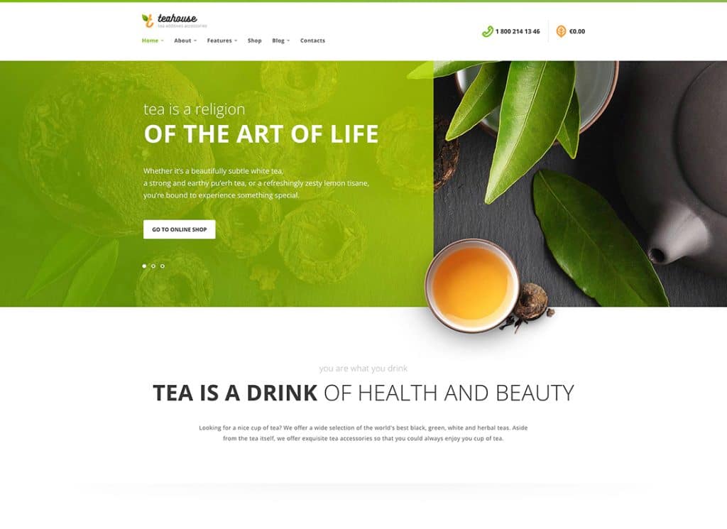 TeaHouse - Motyw WordPress dla sklepu z herbatą i kawiarnią