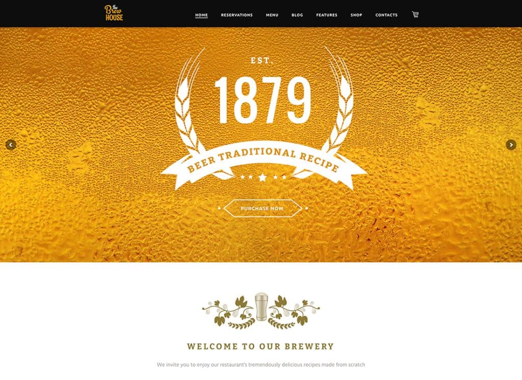 BrewHouse - Motyw WordPress dla browaru / pubu / restauracji