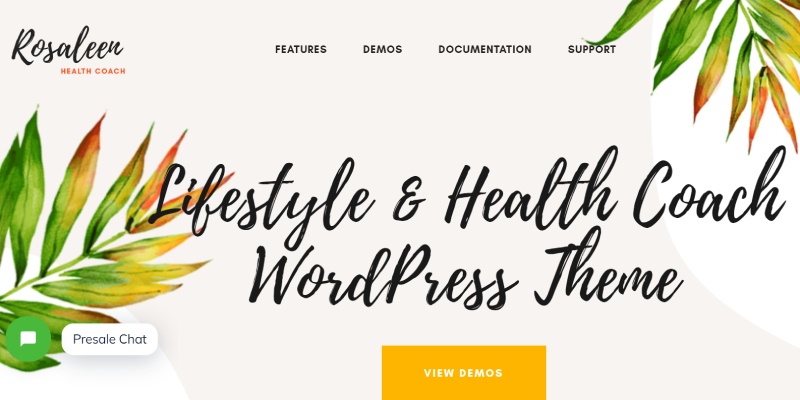 Rosaleen Health Coach Speaker Motivation WordPress Theme Preview ThemeForest 1