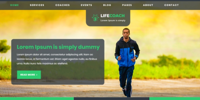 Free Health Coach WordPress Theme png 1000×2836