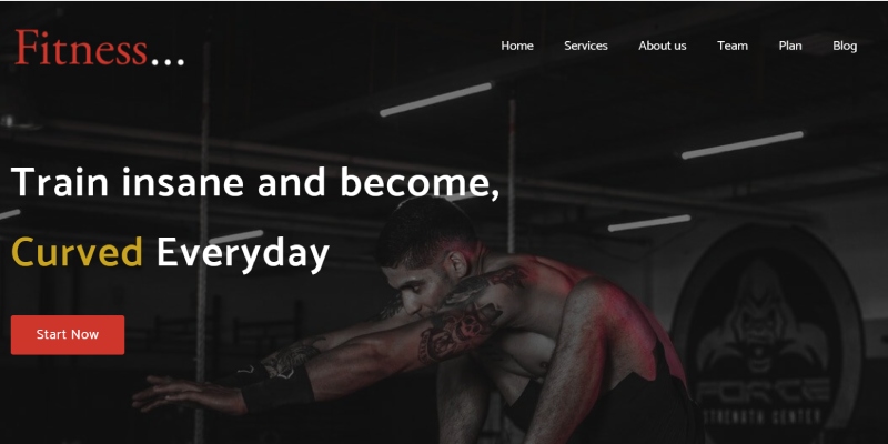 Fitness WordPress Theme – Never Give Up