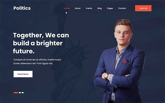 political candidate WordPress theme