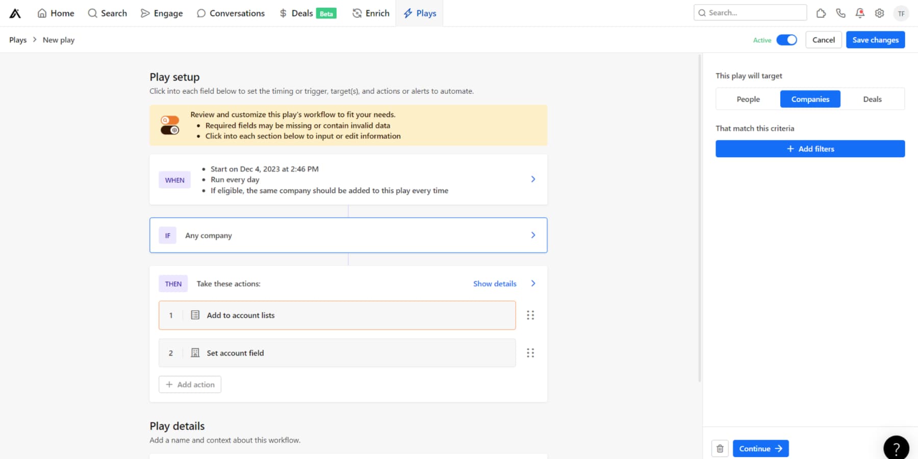 Uma captura de tela da automação de divulgação com reproduções Apollo