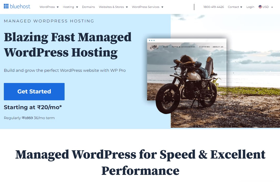 Hospedagem WordPress Gerenciada Bluehost