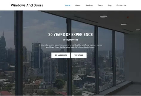 free windows and doors wordpress theme