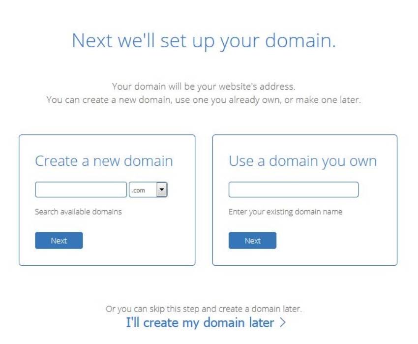 Crea il nome di dominio Bluehost