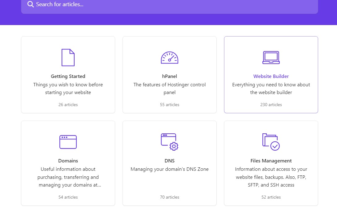 Base de conocimientos de Hostinger