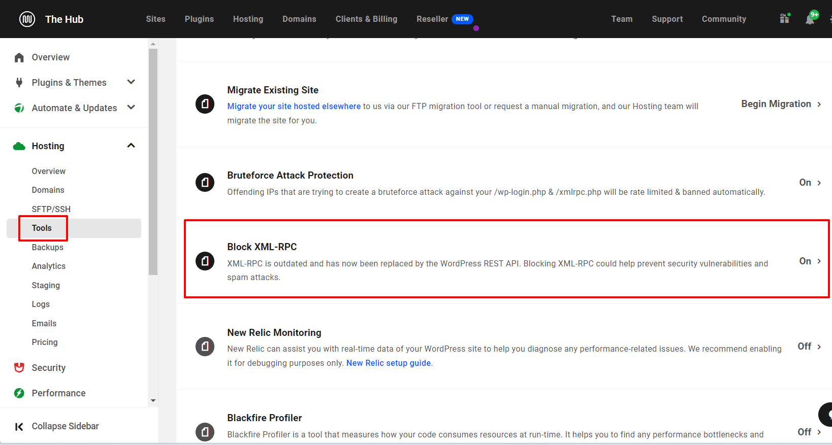 Hub - Alat - Blok XML-RPC