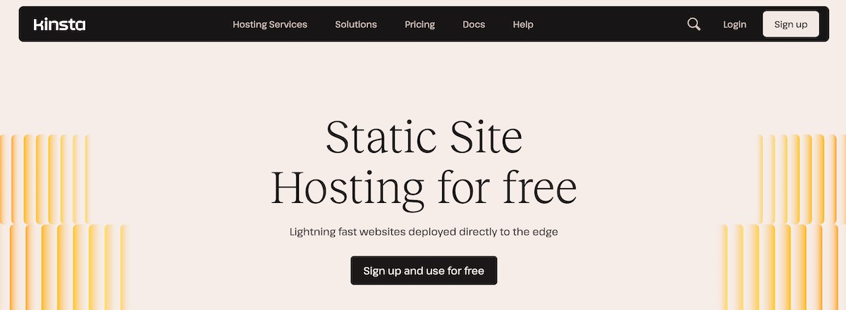 Hosting statico Kinsta