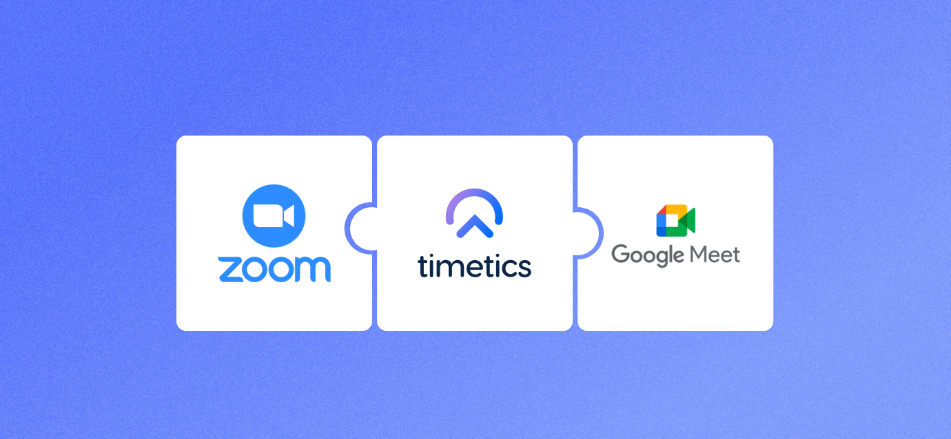 Un'illustrazione per connettere le riunioni con Google Meet e Zoom