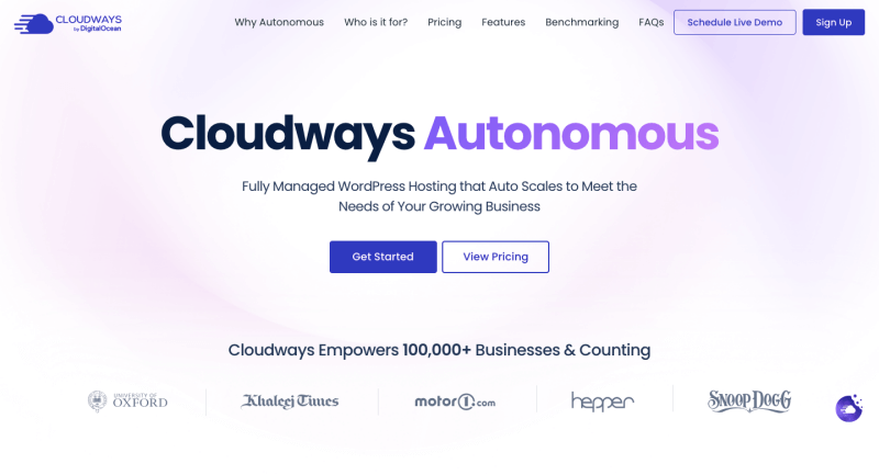 funzionalità autonome di cloudways