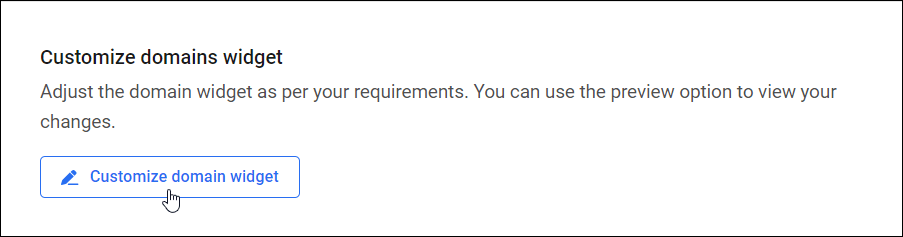 The Hub Client - Revendedor de dominios - Personalizar sección del widget de dominios