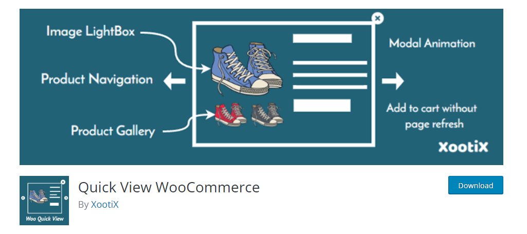 Tampilan Cepat woocommerce