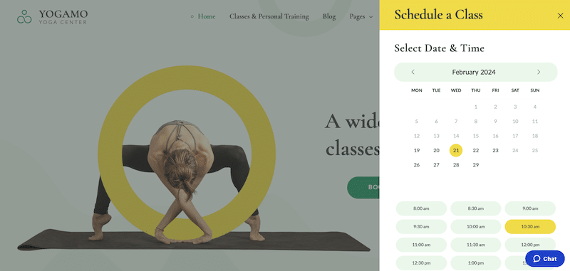 Tema responsivo Yoga - Fonte: Yogamo