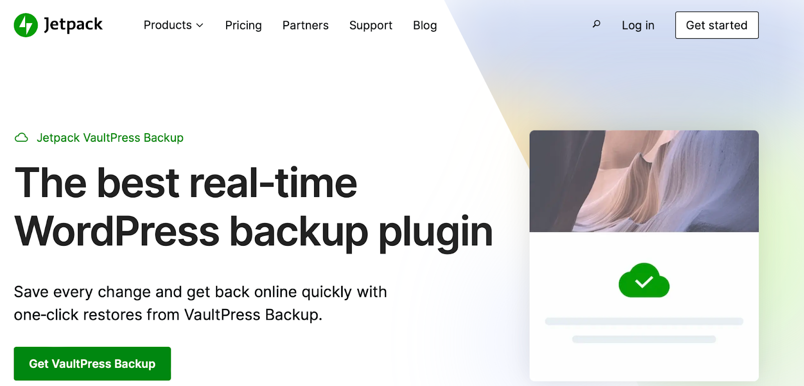 Home page di Jetpack VaultPress Backup