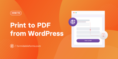 Как распечатать в PDF записи форм WordPress