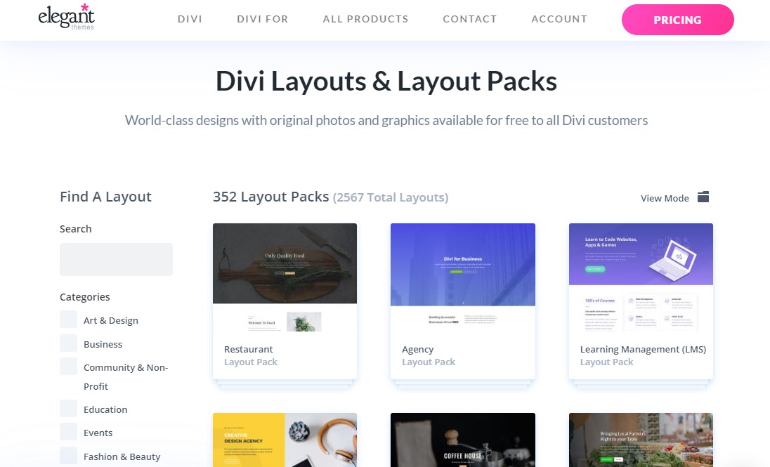 Divi Layouts