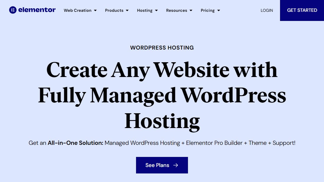 نظرة عامة على استضافة Elementor WordPress