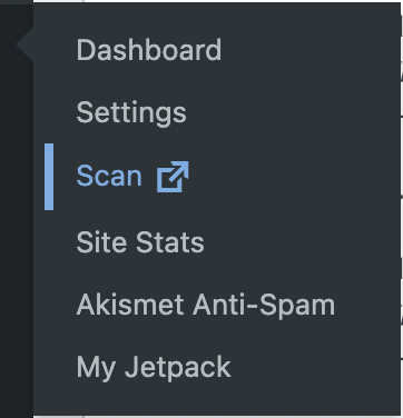 Vai su Jetpack → Scansiona nella dashboard WordPress del tuo sito. Dopo aver aperto la pagina di scansione, vedrai due interfacce: scanner e cronologia.