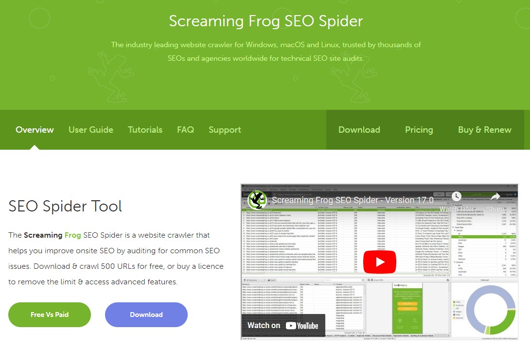 Screaming Frog SEO Spider