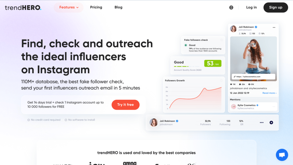 trendHERO - Instrument gratuit de marketing pentru influenți