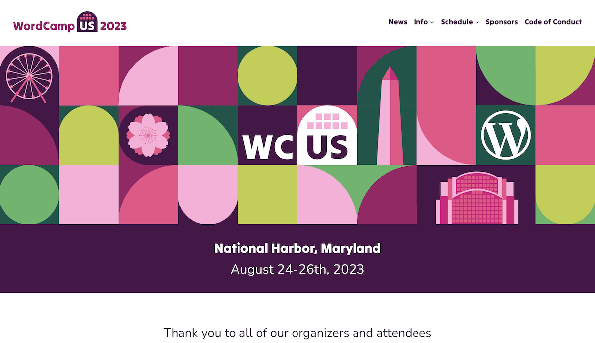 เว็บไซต์ WordCamp US 2023