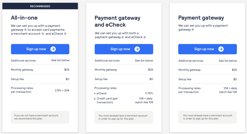 Authorize.net vs. PayPal. Preisstruktur von Authorize.net.