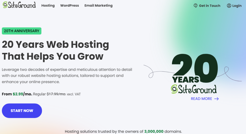 Siteground - Alternative all'hosting InMotion