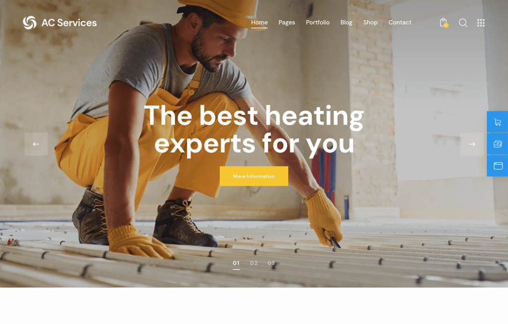 AC Services – Thème WordPress pour entreprise de climatisation et de chauffage