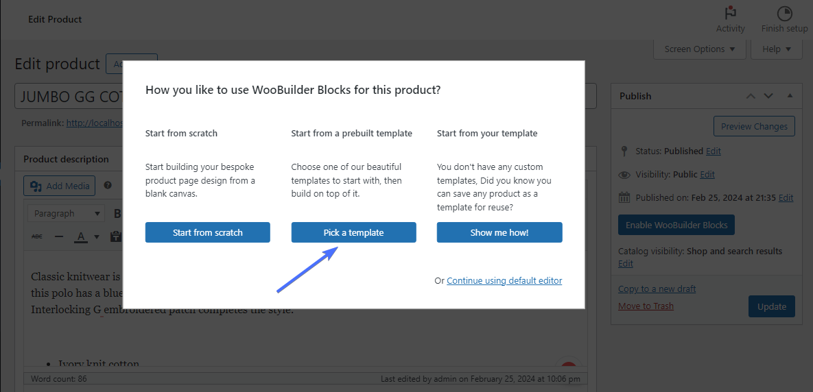 Plug-in Blocchi WooBuilder