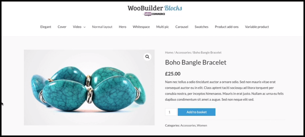 WooBuilder كتل البرنامج المساعد