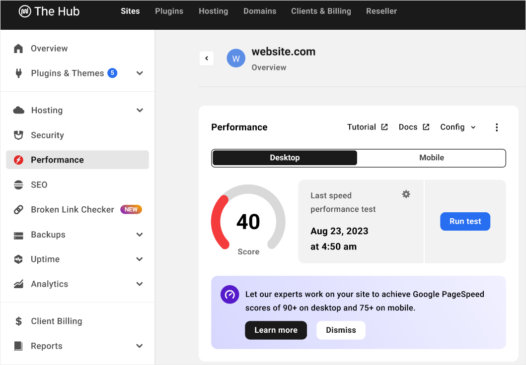 WPMU DEV Services – Optimierung der Website-Geschwindigkeit