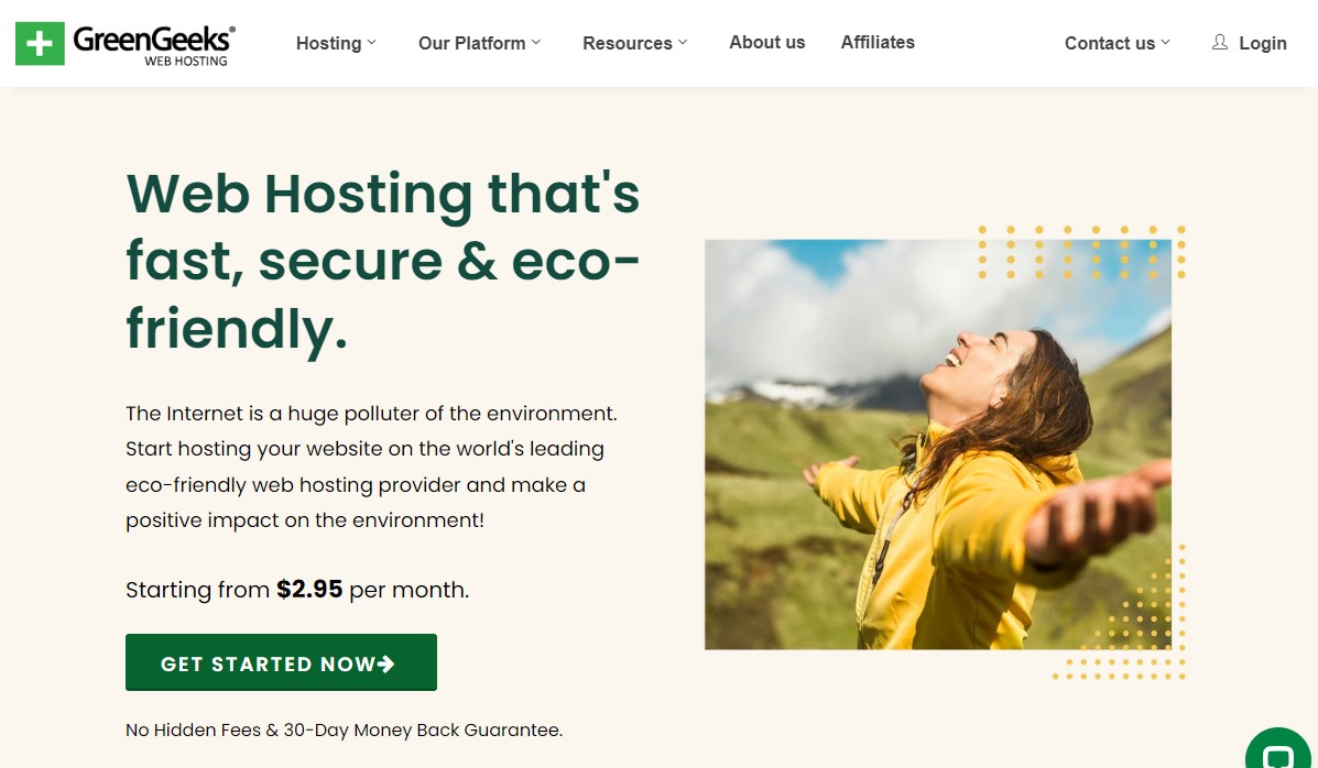 GreenGeeks - Hosting web ecologico