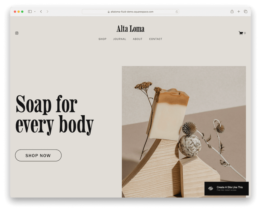 plantilla de lujo de altaloma squarespace