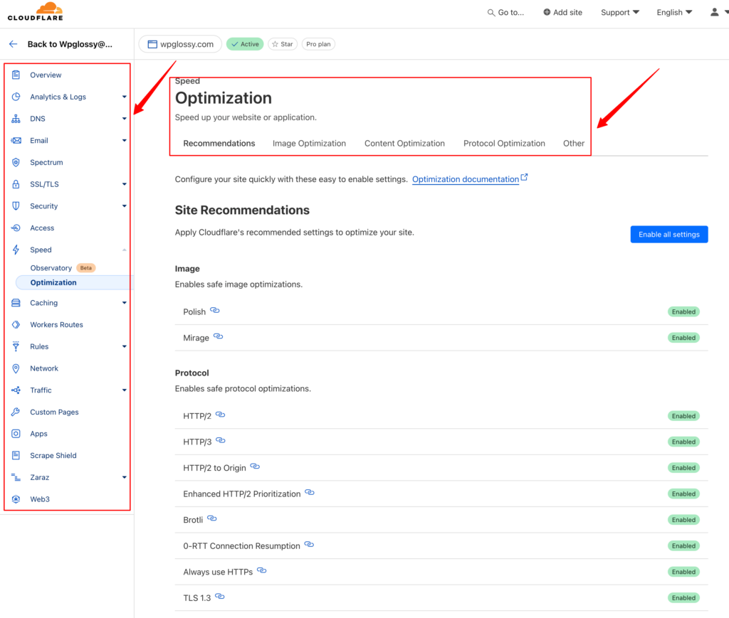 Cloudflare-Argo-Pro-Настройки