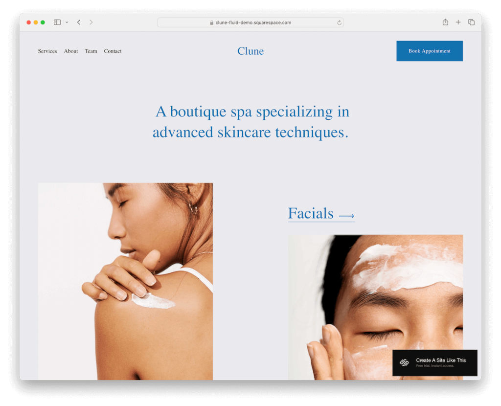 Clune squarespace 健康模板