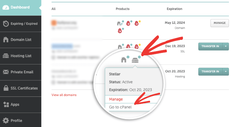 Namecheap'te cpanel'e erişin