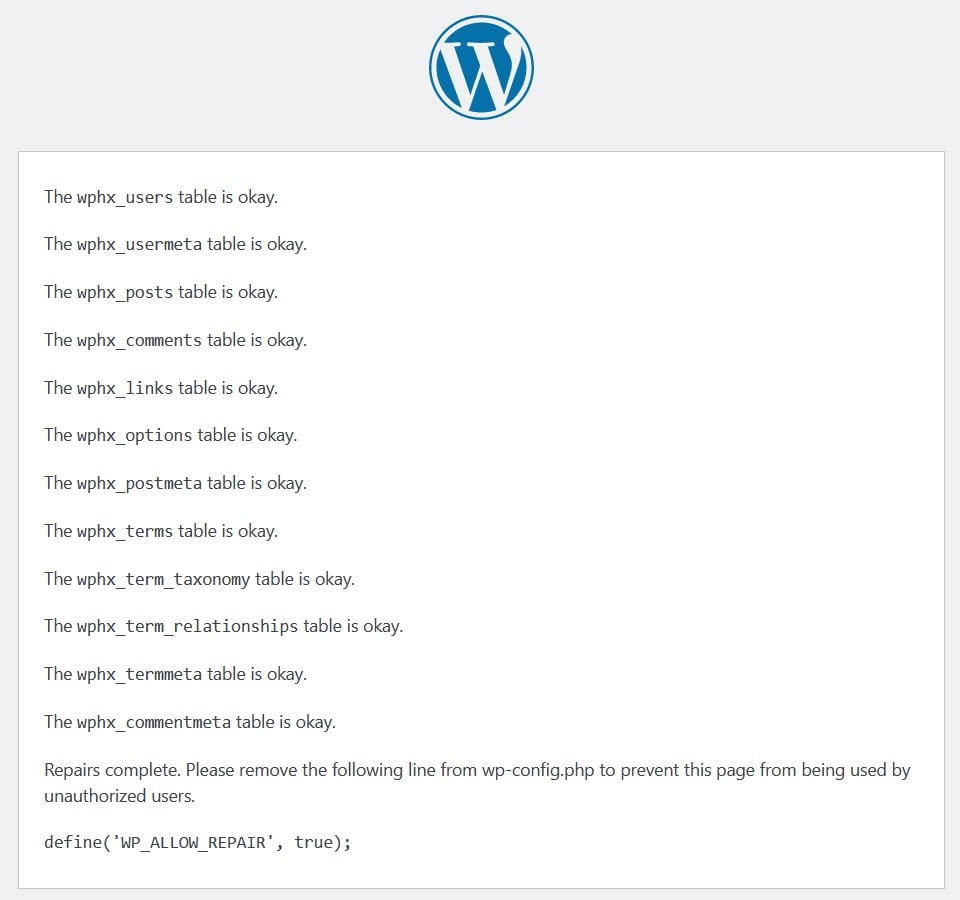 اكتملت إصلاحات WordPress