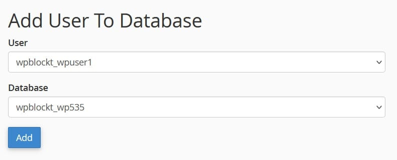 Benutzer zur Datenbank hinzufügen