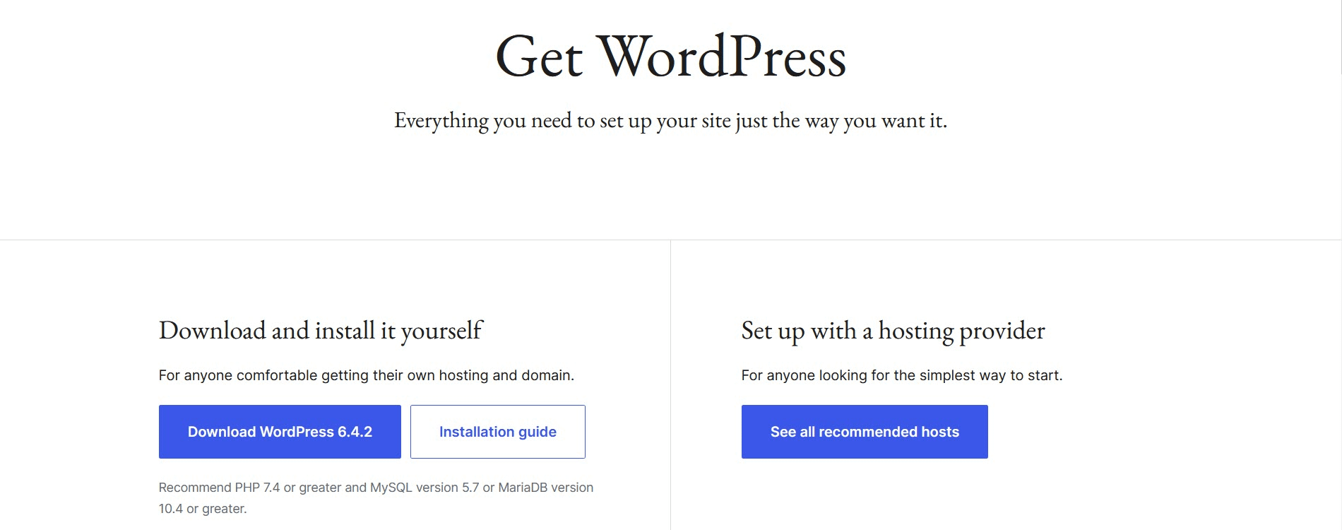 WordPress を入手